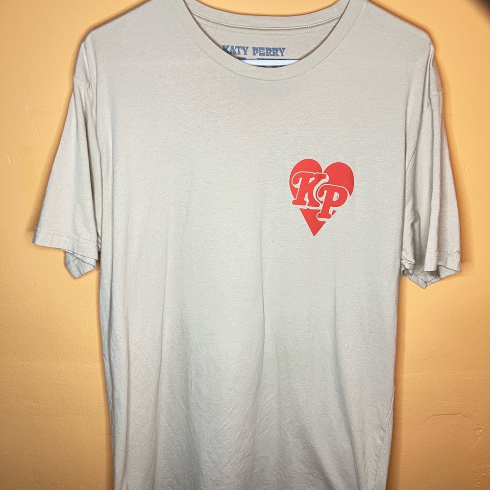 Katy Perry Collections Cream Tee with Red KP Heart